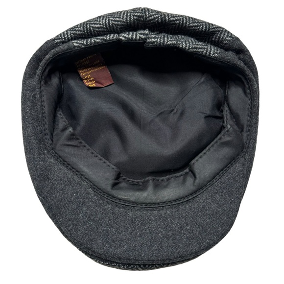 Dorfman-Pacific Vintage Herringbone Patch Newsboy Wool Blend Lined Cap Size L - Picture 6 of 8